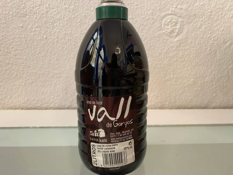 Vino de licor tinto vall de Gorgos 2l